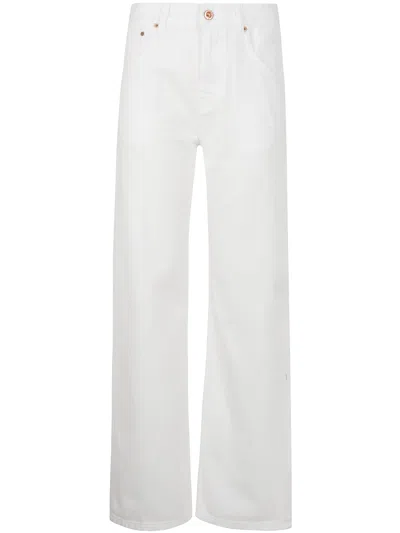 Aspesi Wide Leg 5pockets Denim In White