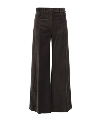 Aspesi Wide-leg Casual Pants In Black