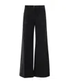 Aspesi Wide-leg Casual Pants In Black