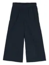 Aspesi Wide-leg Cotton Trousers In Blue