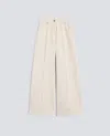 Aspesi High-waisted Wide-leg Pants With Belt Loops And Seam Details In Neutral
