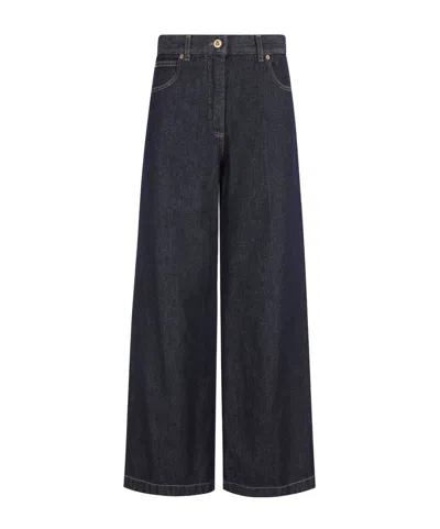 Aspesi Wide-leg Jeans In Black