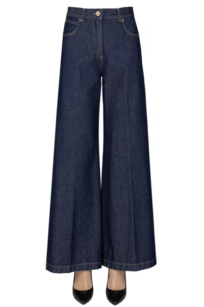 Aspesi Wide Leg Jeans In Black