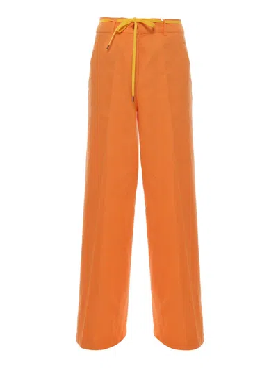 ASPESI WIDE-LEG PANTS WITH DRAWSTRING WAIST