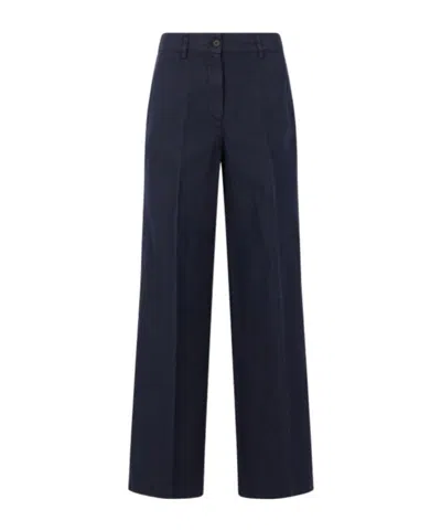 Aspesi Wide-leg Pleated Trousers In Black