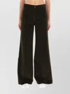 Aspesi Saint Laurent V-waist Jeans With A Wide-leg Cut In Brown