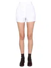 Aspesi Wide-leg Shorts With Front Button Closure In White