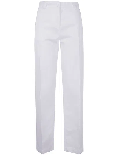 Aspesi Wide Leg Trousers In White