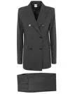 Aspesi Wide Leg Trousers 2 Pieces Suit In Charcoal