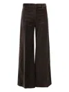 Aspesi Wide-leg Trousers In Brown