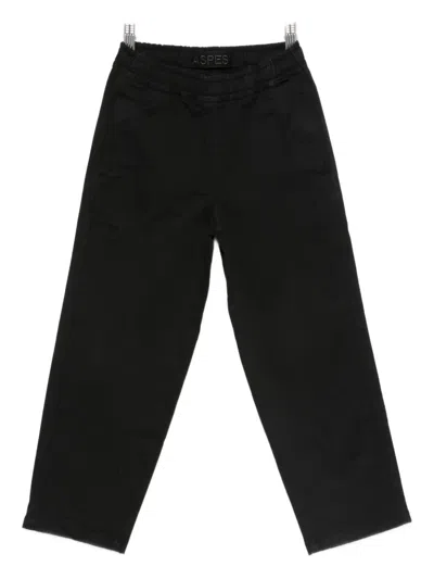 Aspesi Kids' Wide-leg Trousers In Black