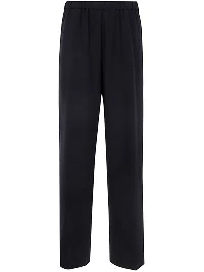 Aspesi Wide Leg Trousers In Black
