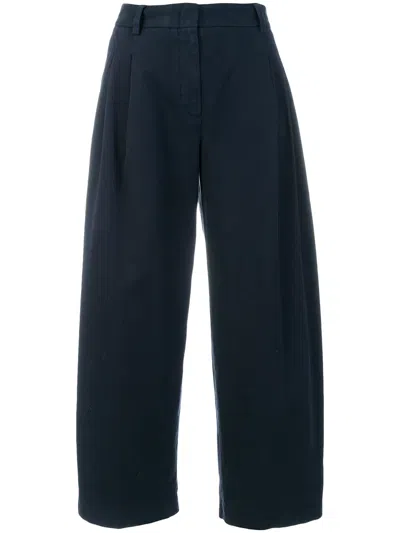 Aspesi Wide Leg Trousers In Blue