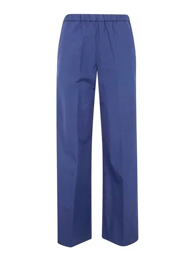Aspesi Wide Leg Trousers In Blue