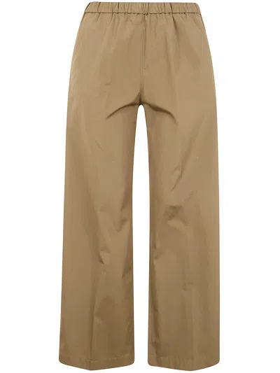 Aspesi Wide Leg Trousers In Brown