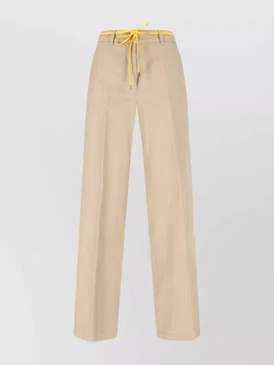 ASPESI WIDE LEG TROUSERS DRAWSTRING DETAIL