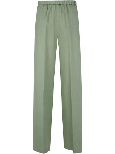 Aspesi Wide Leg Trousers In Green