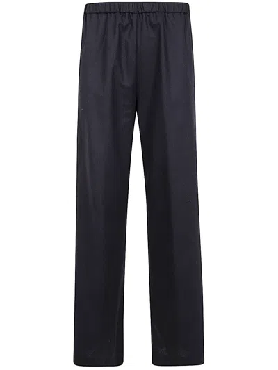 Aspesi Wide Leg Trousers In Blue