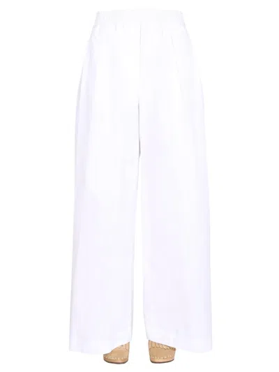 Aspesi Wide Leg Trousers In White