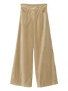 Aspesi Wide-leg Velvet Trousers In Neutral
