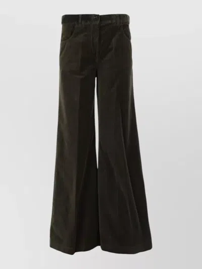 Aspesi Wide-leg Trousers In Black
