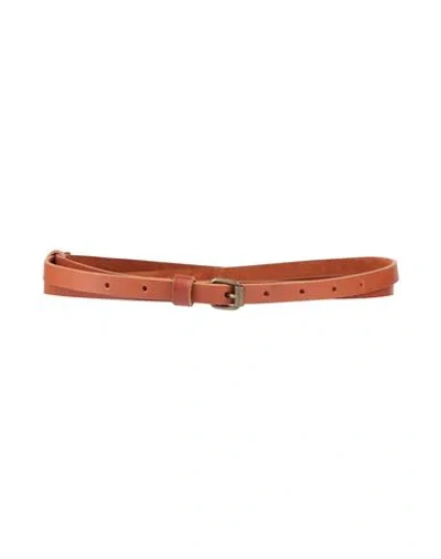 Aspesi Woman Belt Tan Size 2 Leather In Brown