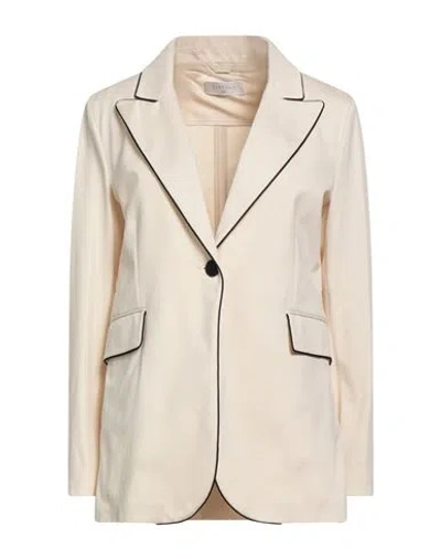 Aspesi Woman Blazer Beige Size 10 Cotton, Elastane In Neutral