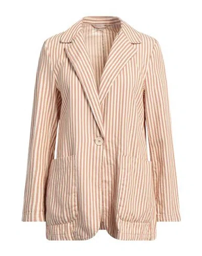 Aspesi Woman Blazer Beige Size 6 Cotton