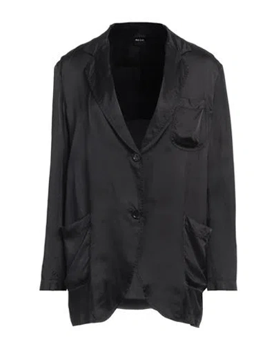 Aspesi Woman Blazer Black Size 8 Viscose In Black