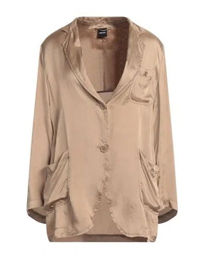 Aspesi Woman Blazer Camel Size 2 Viscose In Beige