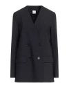 Aspesi Woman Blazer Midnight Blue Size 6 Polyester, Virgin Wool, Elastane In Blue