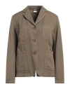 Aspesi Woman Blazer Military Green Size 6 Cotton, Linen