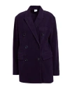 Aspesi Woman Blazer Purple Size 6 Cotton, Elastane In Purple
