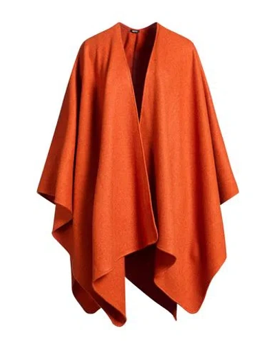 Aspesi Woman Cape Rust Size Onesize Cashmere In Red