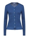 Aspesi Woman Cardigan Blue Size 6 Wool In Blue