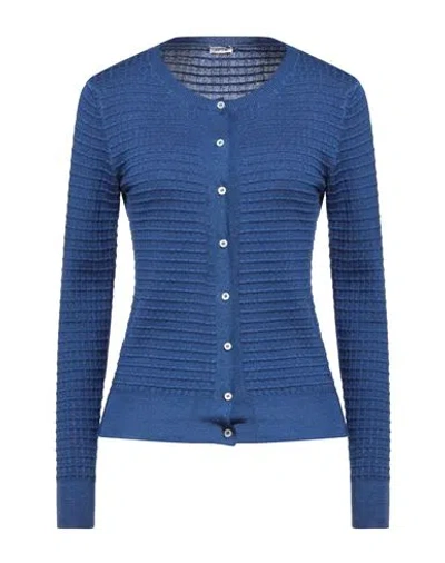 Aspesi Woman Cardigan Blue Size 6 Wool