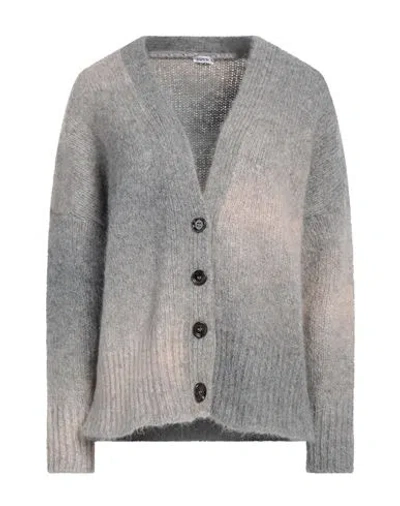 Aspesi Woman Cardigan Light Grey Size 10 Alpaca Wool, Polyamide