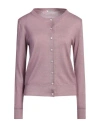 Aspesi Woman Cardigan Mauve Size 8 Wool In Purple