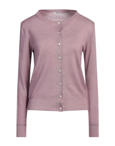 Aspesi Woman Cardigan Mauve Size 8 Wool In Purple