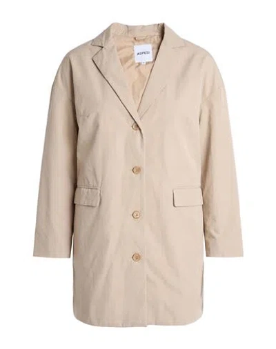 Aspesi Woman Coat Beige Size M Cotton, Polyester