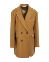Aspesi Woman Coat Camel Size Xl Cotton