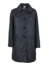 Aspesi Single-breasted Trench Coat In Gray