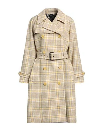 Aspesi Woman Coat Pastel Yellow Size Xxs Virgin Wool, Viscose