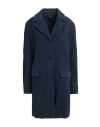 Aspesi Woman Coat Midnight Blue Size S Cotton, Elastane