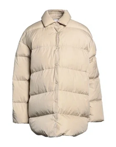 Aspesi Woman Down Jacket Beige Size S Polyamide