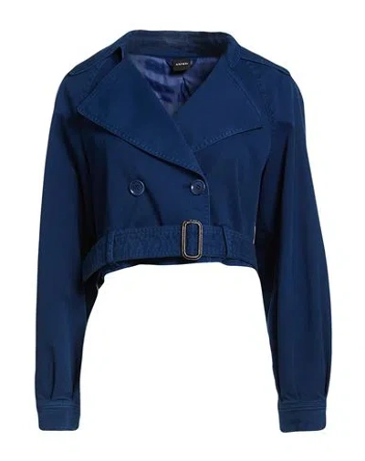 Aspesi Woman Jacket Blue Size 4 Cotton, Elastane