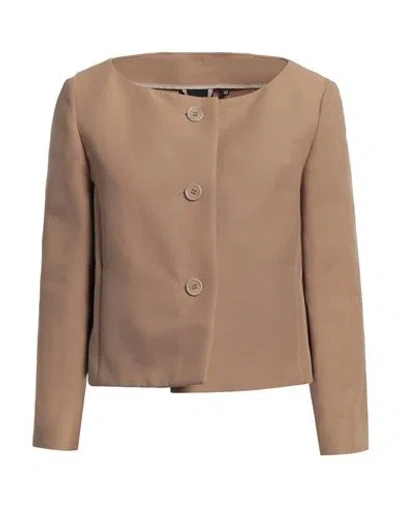 Aspesi Woman Jacket Camel Size 8 Cotton In Beige