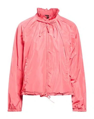 Aspesi Woman Jacket Coral Size 4 Polyester In Red