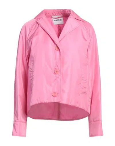 Aspesi Woman Jacket Fuchsia Size Xl Polyamide In Pink