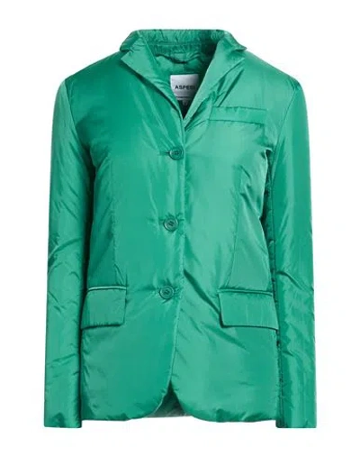 Aspesi Woman Jacket Green Size M Polyamide